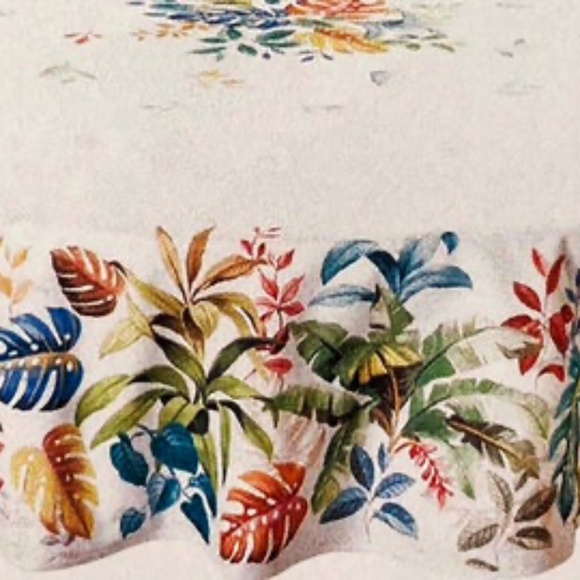 NEW Antilles Tropical 70" Round Cotton Tablecloth - Picture 1 of 5
